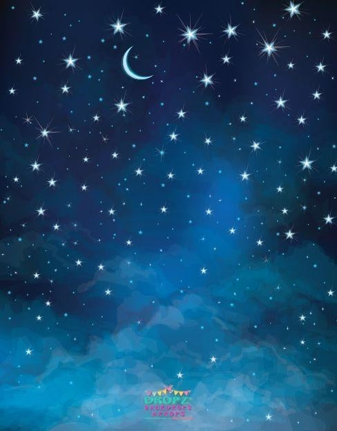 Night Sky Stars With Moon