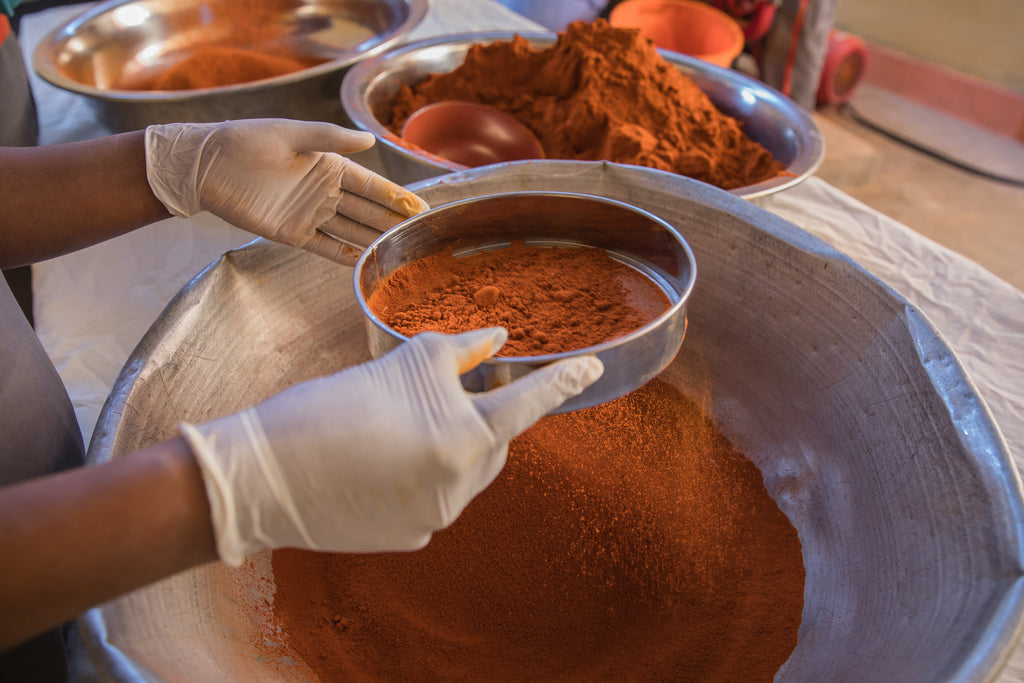 Sifting Berbere Spice