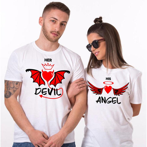 devil angel t shirt