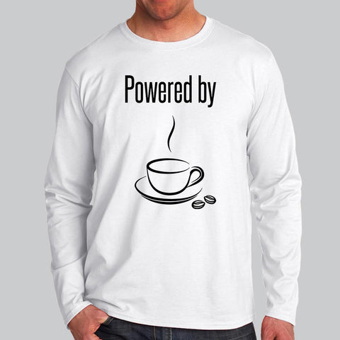 Buy Powered By Coffee T-shirt in India. – TEEZ.in