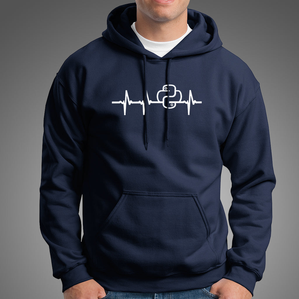 Python Heartbeat Hoodies For Men – TEEZ.in