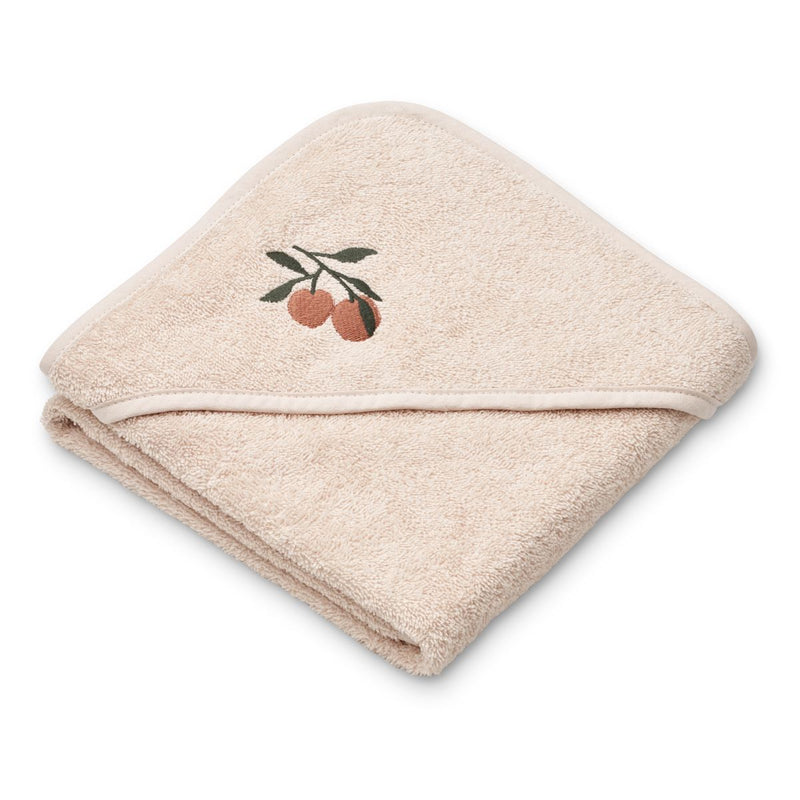 Liewood Batu Hooded Baby Towel - Peach / Sea shell - TOWEL / WASHCLOTH