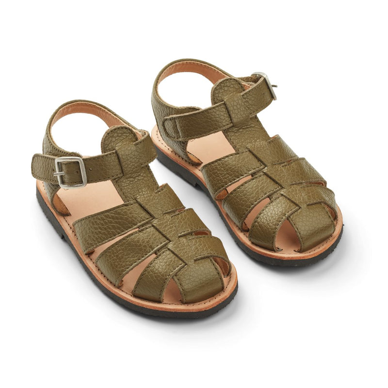 Liewood Brook Grainy Sandals Size 28-35 - Khaki - SANDALS