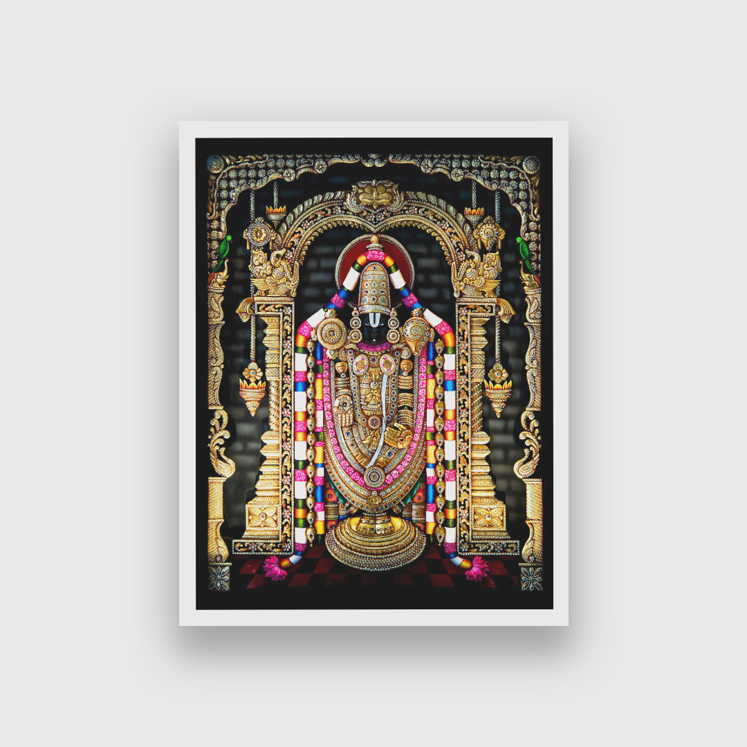 Devotional Tirupati Balaji Wall Painting