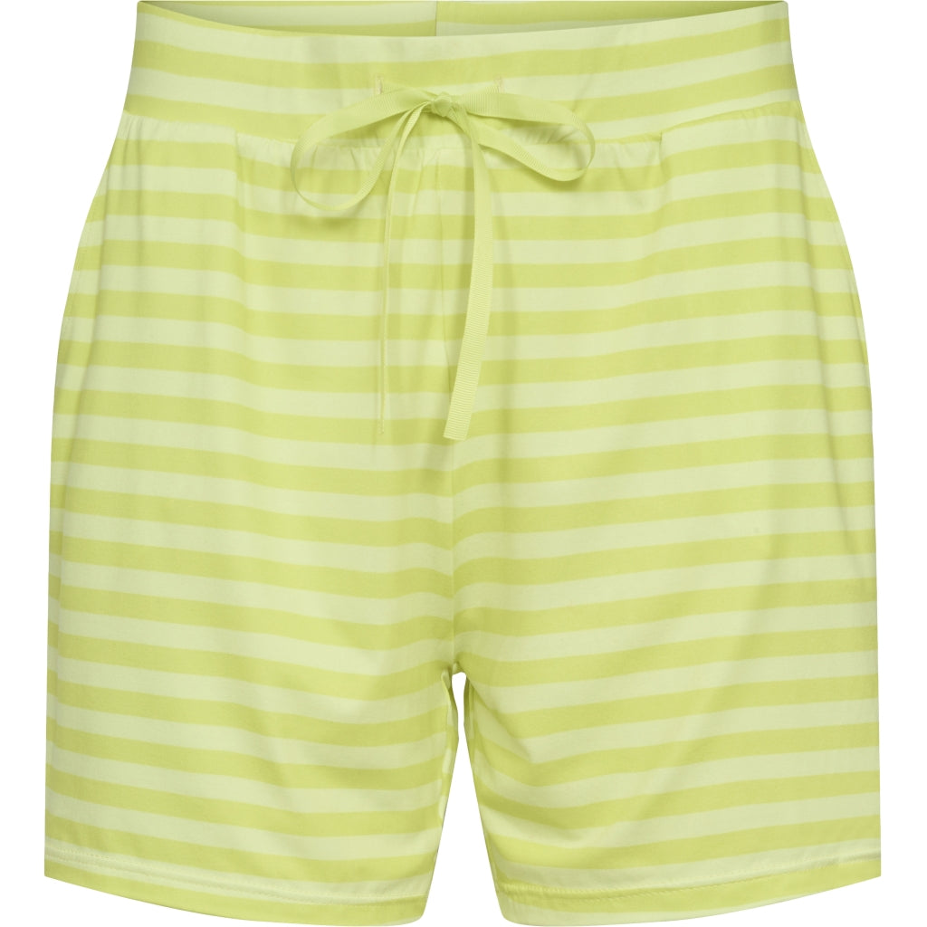 Se Liberté dame shorts ALMA 9517 - LIME YELLOW STRIPE hos Klædeskabet.dk