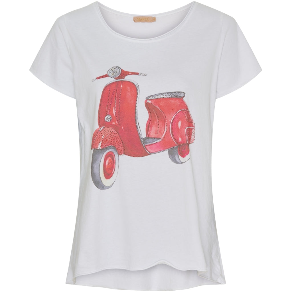 Marta Du Chateau dame t-shirt MdcMarie 1535 - Red Scooter
