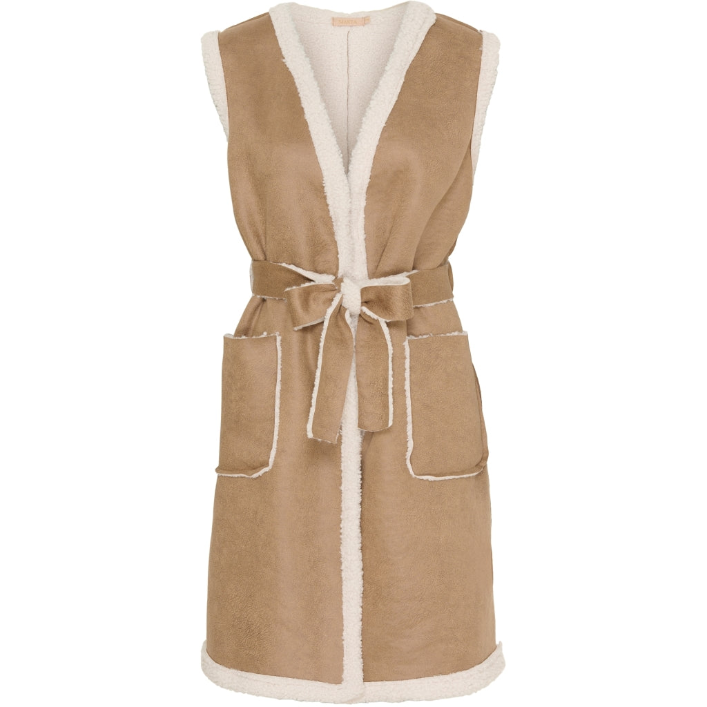 Marta Du Chateau dame vest MdcAdeline 38014-2 - Camel