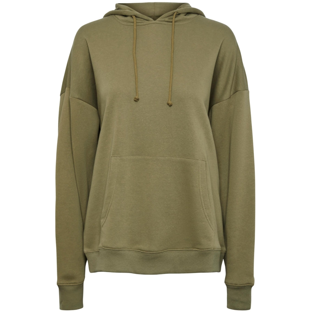PIECES dame oversized hoodie PCCHILLI - Deep Lichen Green