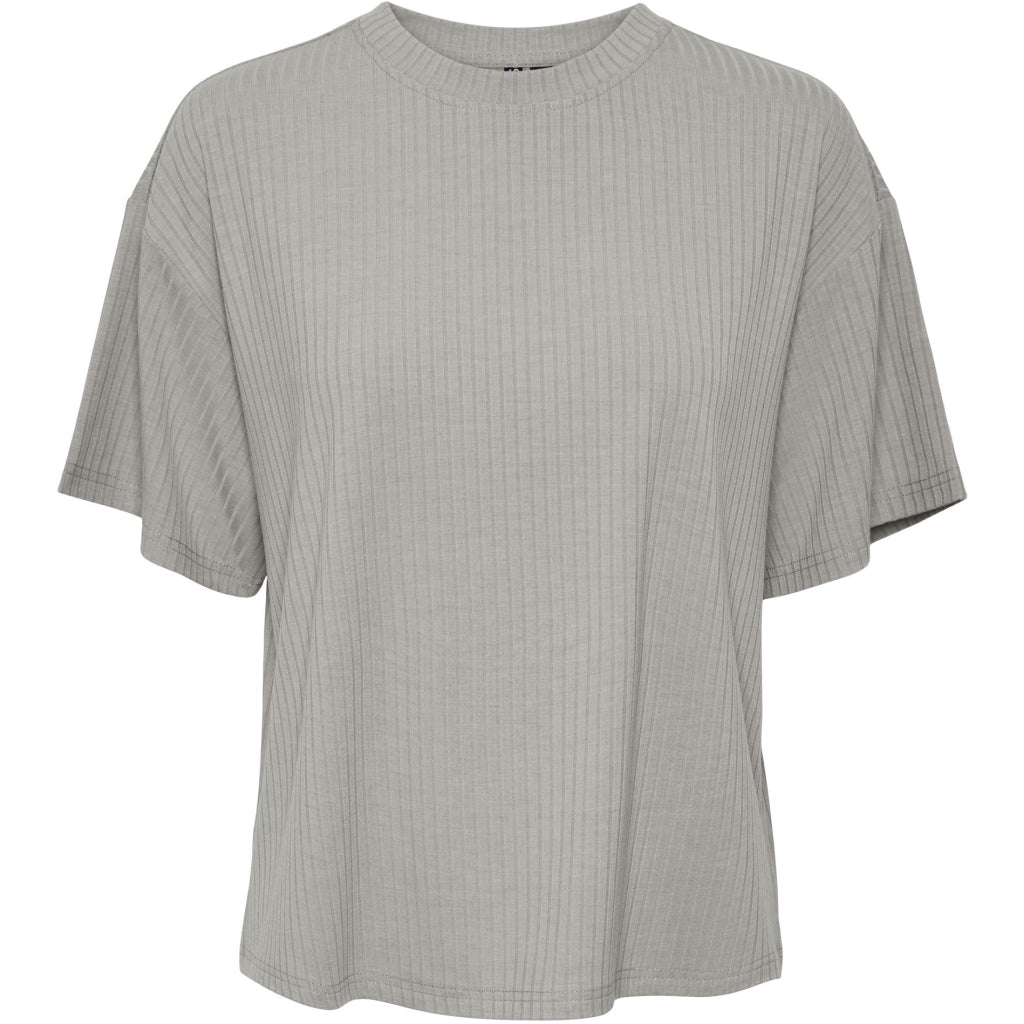 Pieces Dame T-shirt Pckylie Light Grey Melange