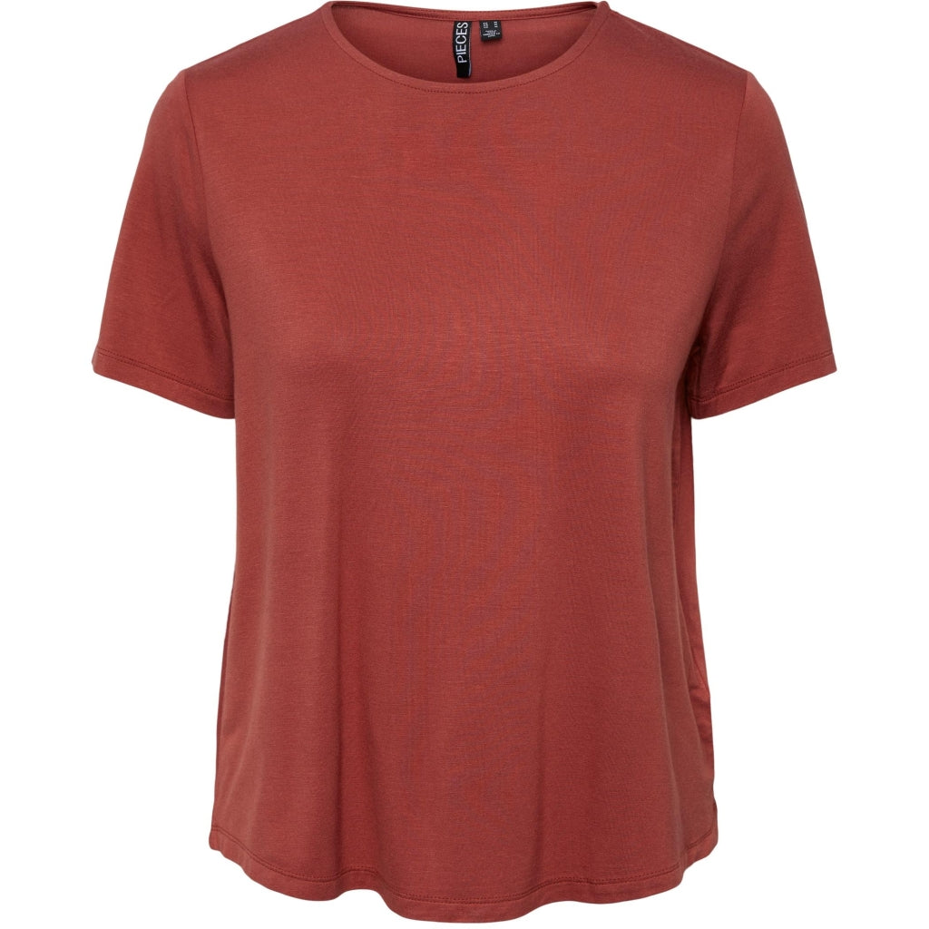 Billede af PIECES dame t-shirt PCMIKELA - Marsala