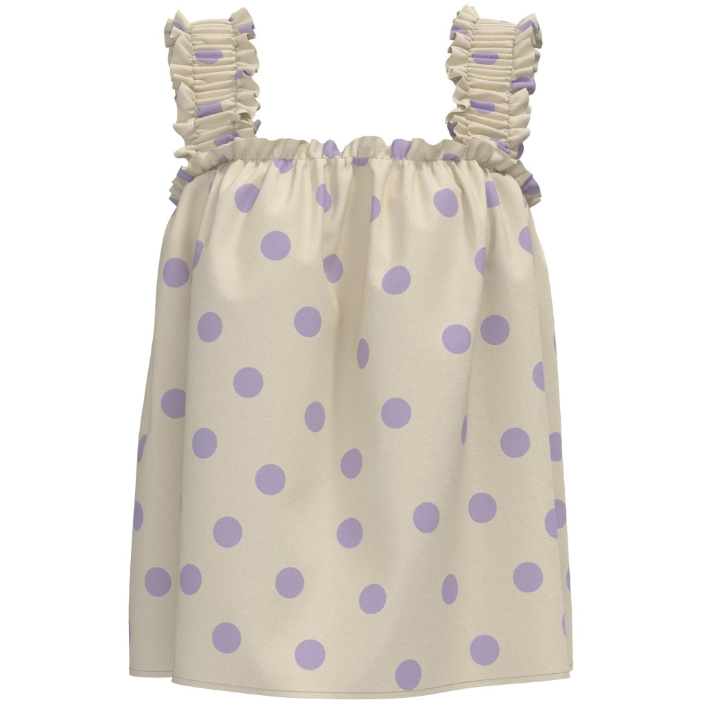 Billede af PIECES dame top PCADDI - Cloud Cream LAVENDER DOTS