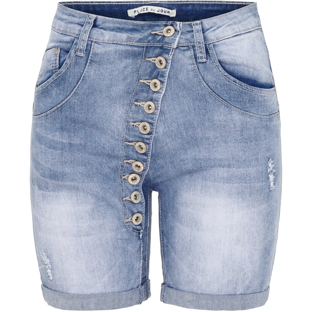 Billede af PLACE DU JOUR Dame Shorts Knapper - Denim