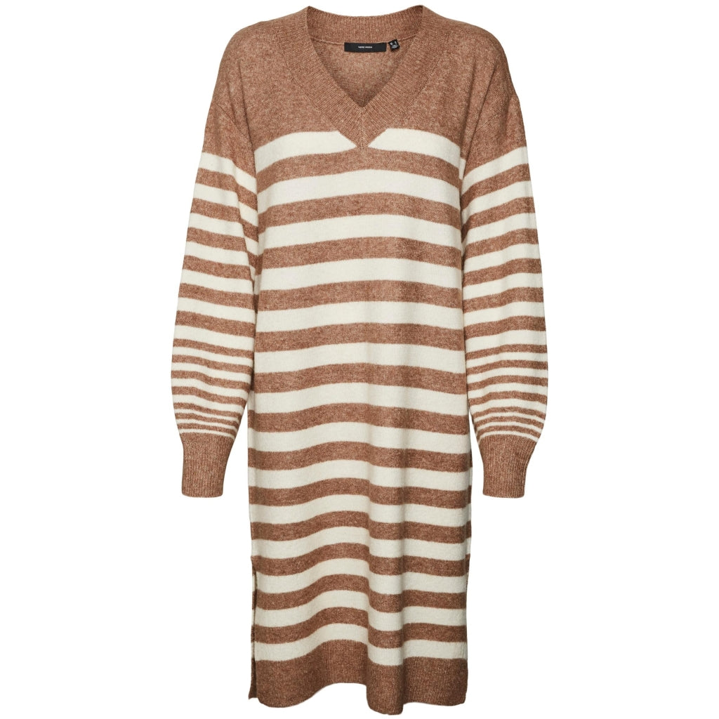 VERO MODA dame kjole VMHURRICANE – Brown Lentil W. BIRCH