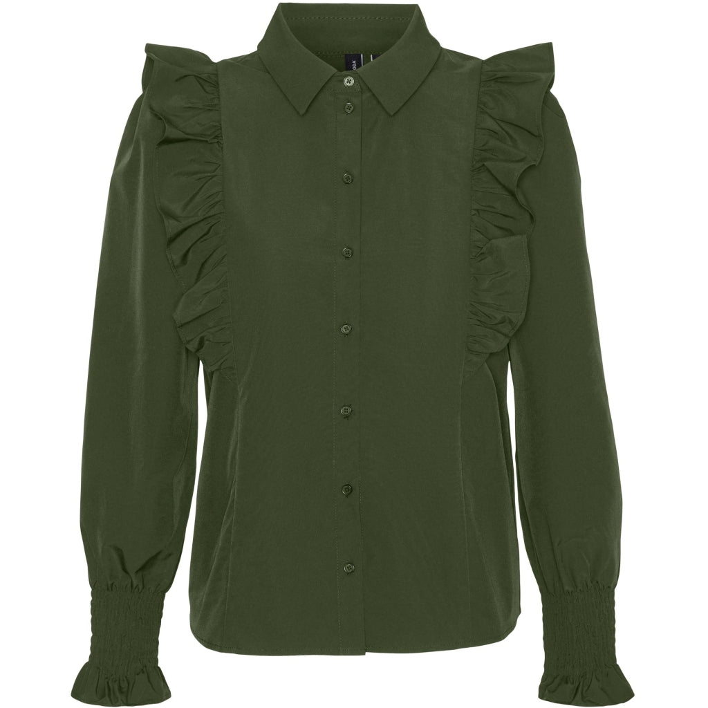 10: VERO MODA dame skjorte VMMELLA - Rifle Green