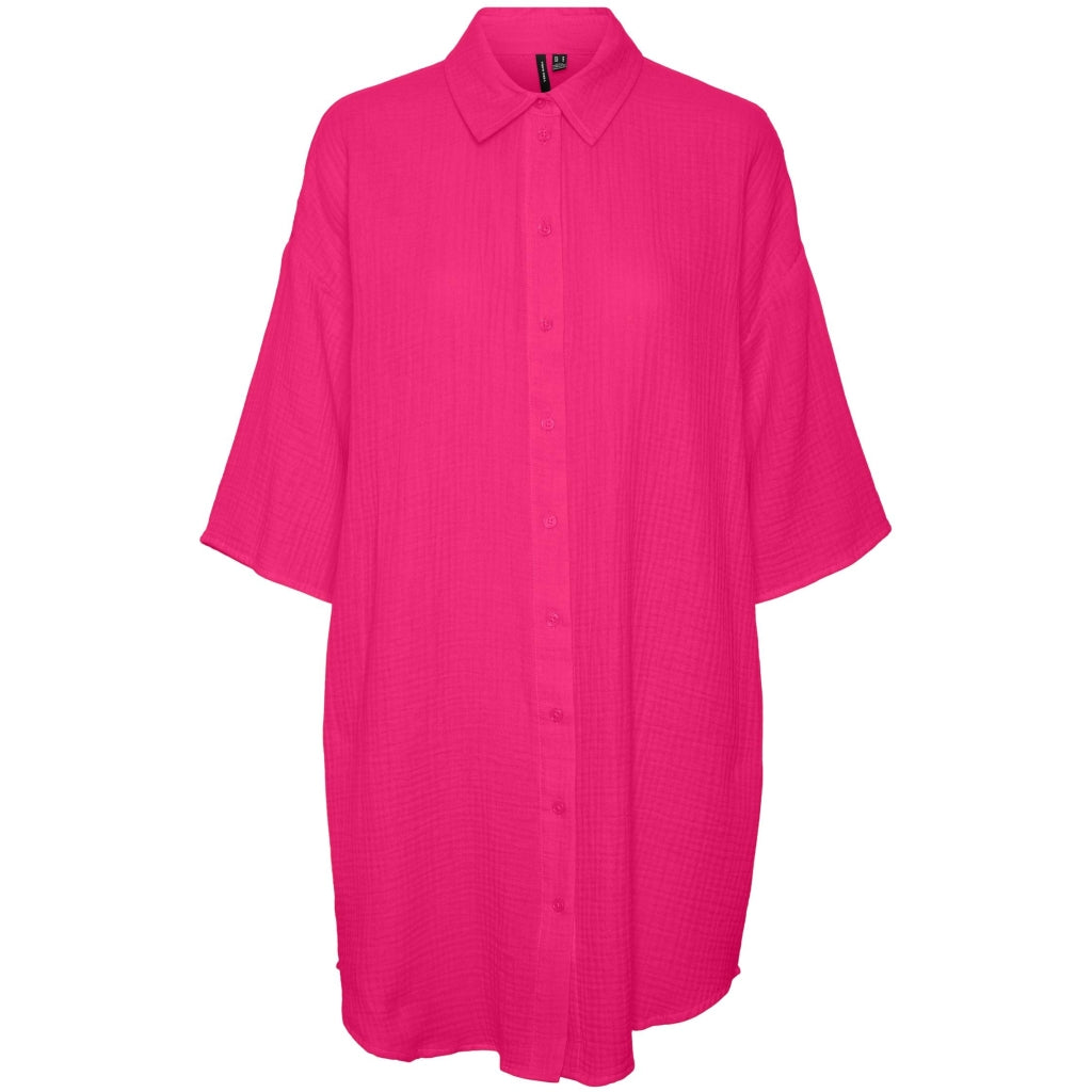 10: Vero Moda dame skjortekjole VmNatali - Pink yarrow