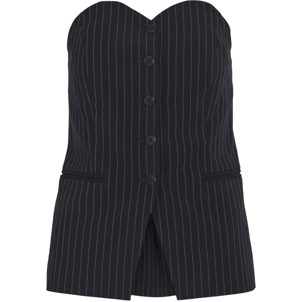 Se Vila dame top VIPITS - Navy Blazer Stripes hos Klædeskabet.dk