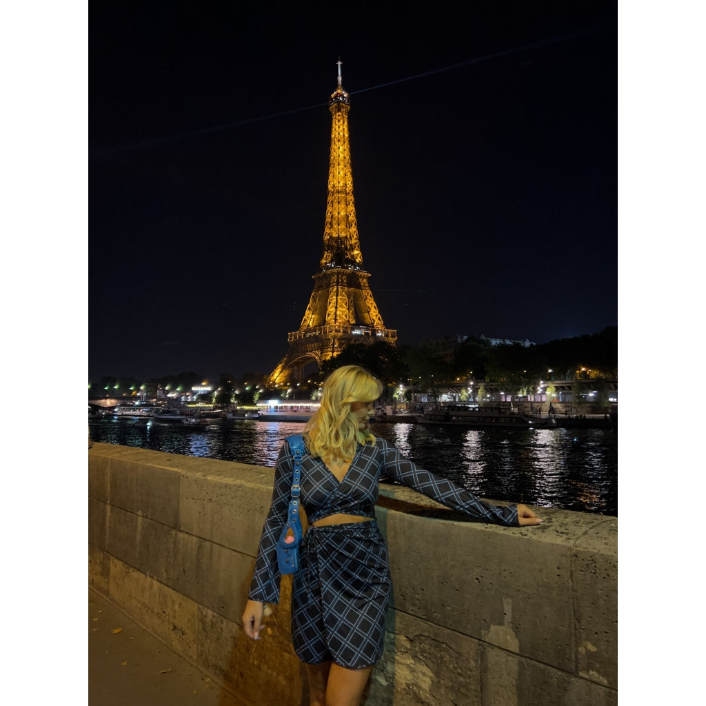 Barbara Kristoffersen Kjole Bk150 9718 Black Check Print