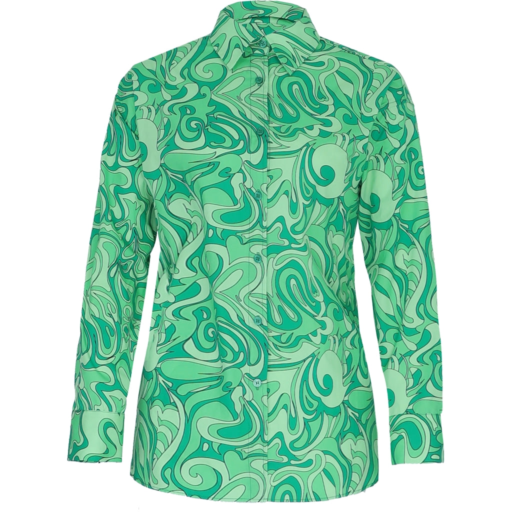 Billede af Barbara Kristoffersen bluse - portobello green print