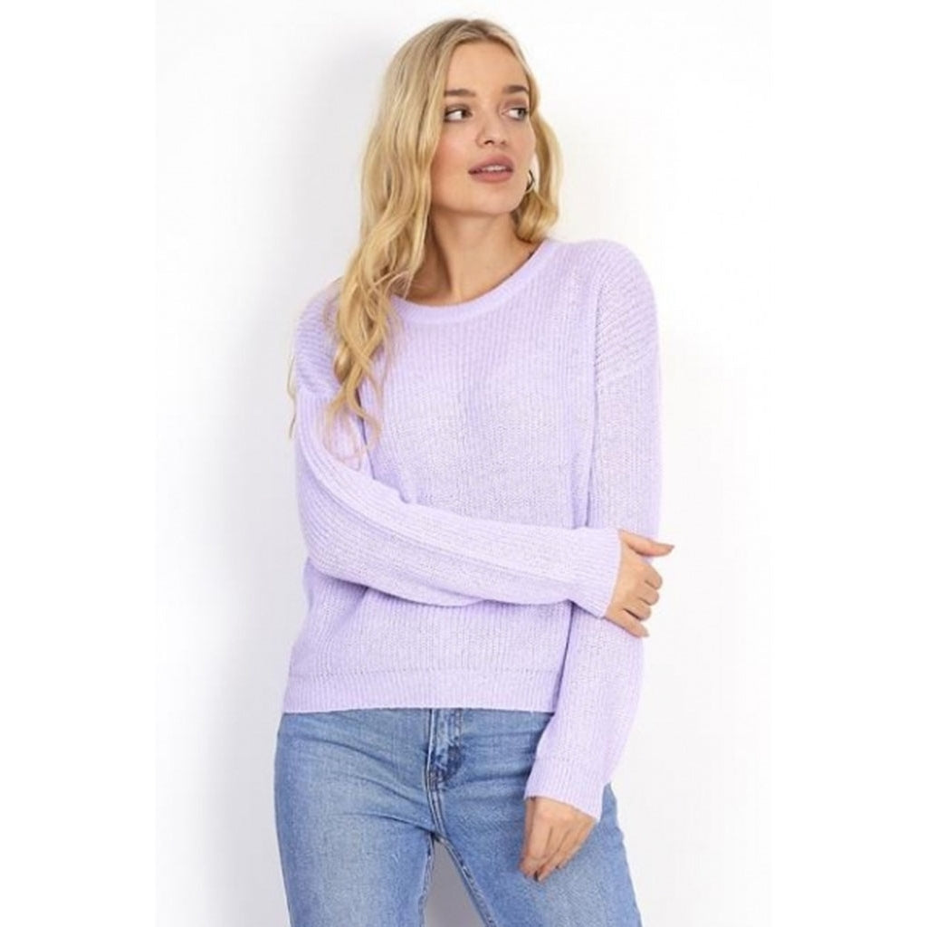 Brave Soul dame strik trøje LK-230WILLOW - Purple