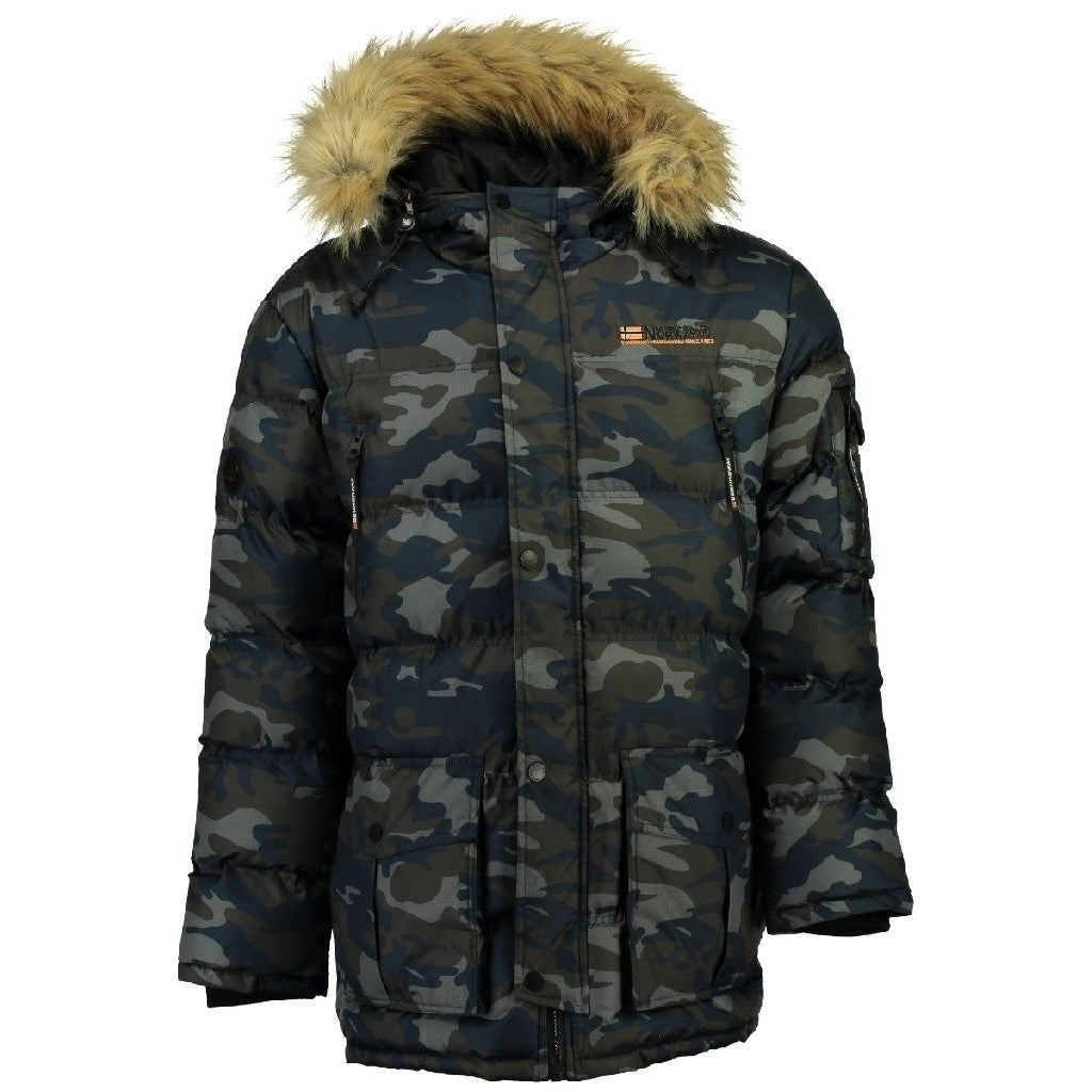 Billede af GEOGRAPHICAL NORWAY Herre Vinterjakke Dunjakke BRAVICI CAMO - Camo Navy