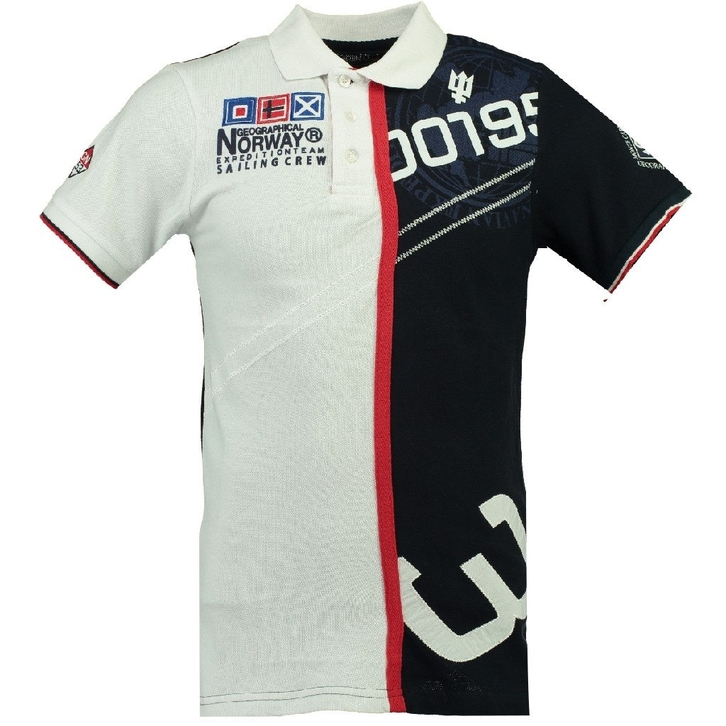 Se GEOGRAPHICAL NORWAY POLO Herre KAPCODE - White/Navy hos Klædeskabet.dk