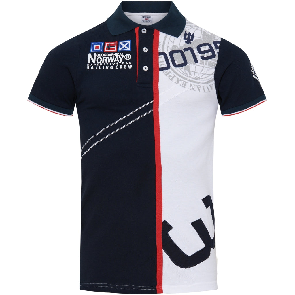 9: GEOGRAPHICAL NORWAY POLO Herre KAPCODE - navy/white