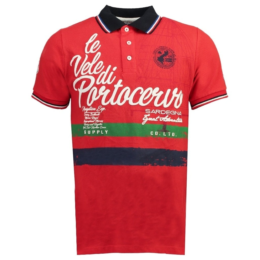 GEOGRAPHICAL NORWAY POLO Herre KINGSLEY - Red