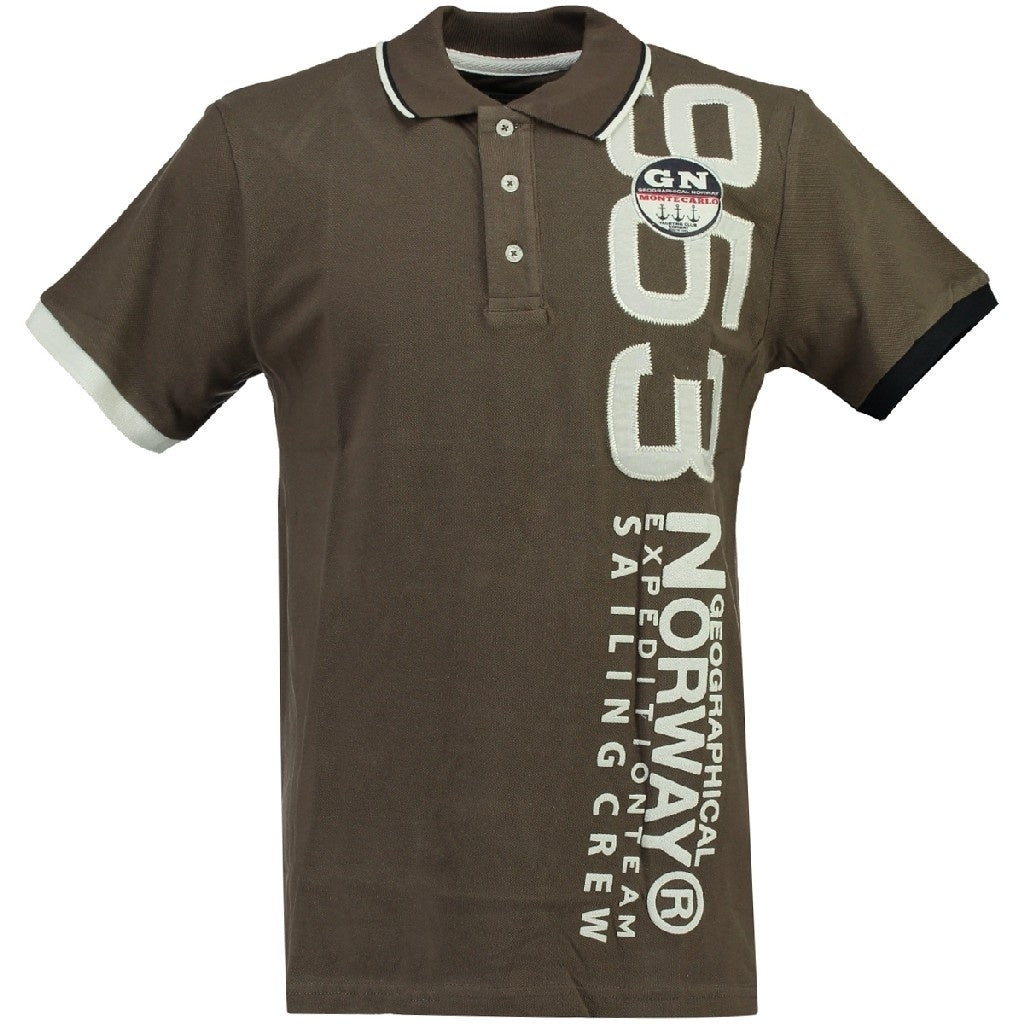 Se GEOGRAPHICAL NORWAY POLO Herre Kandin - Khaki hos Klædeskabet.dk