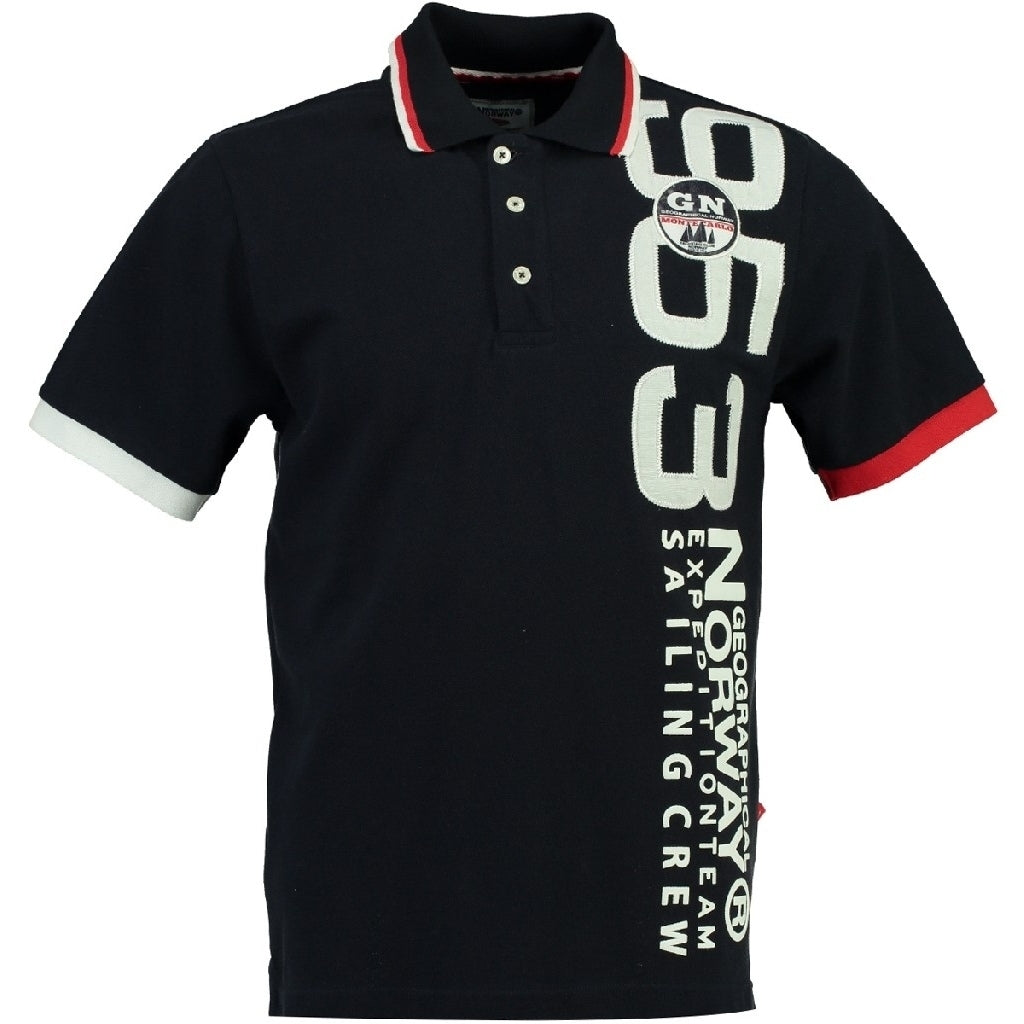 Se GEOGRAPHICAL NORWAY POLO Herre Kandin - Navy hos Klædeskabet.dk