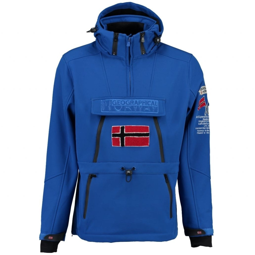 Se Geographical Norway Herre Anorak Softshell Jakke Tuilding - Blue hos Klædeskabet.dk