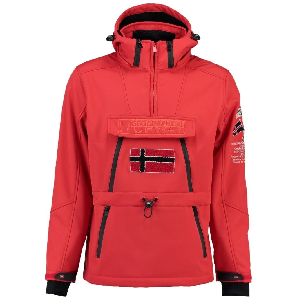 Se Geographical Norway Herre Anorak Softshell Jakke Tuilding - Red hos Klædeskabet.dk