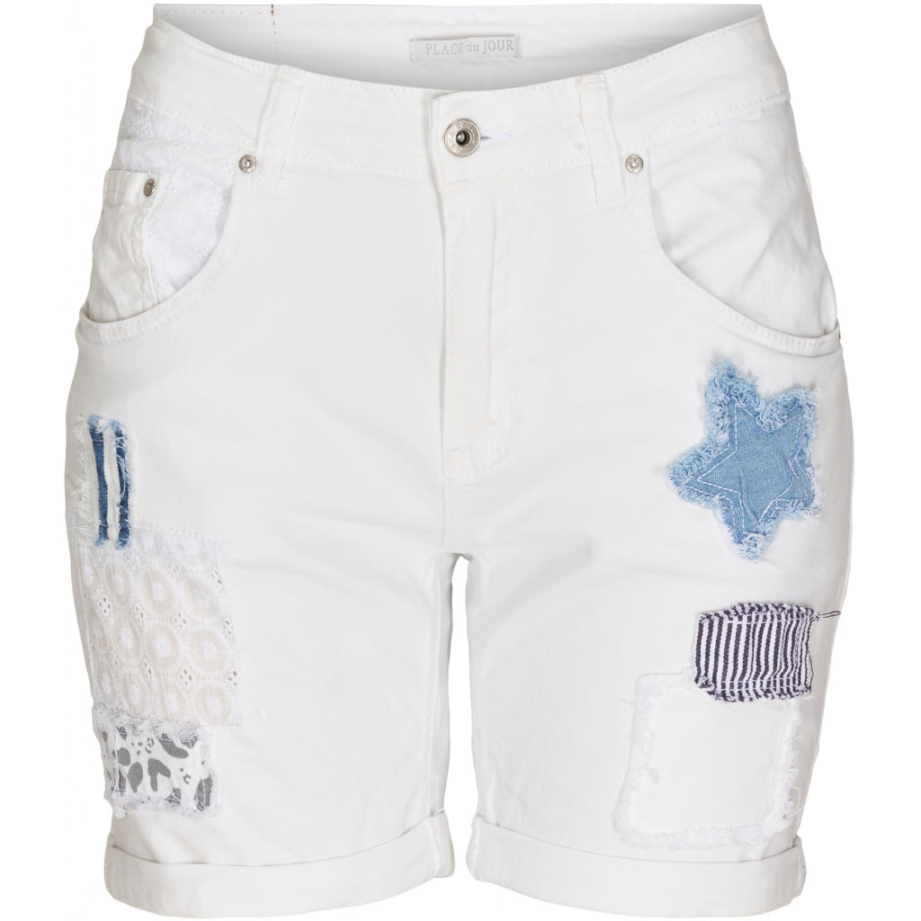 Billede af LOLA dame shorts med lapper - White