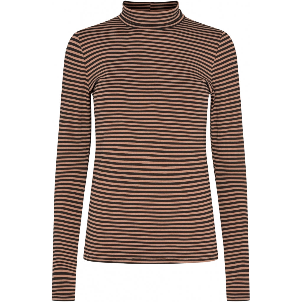 Billede af Liberte dame bluse TALIA - Sand Black Stripe