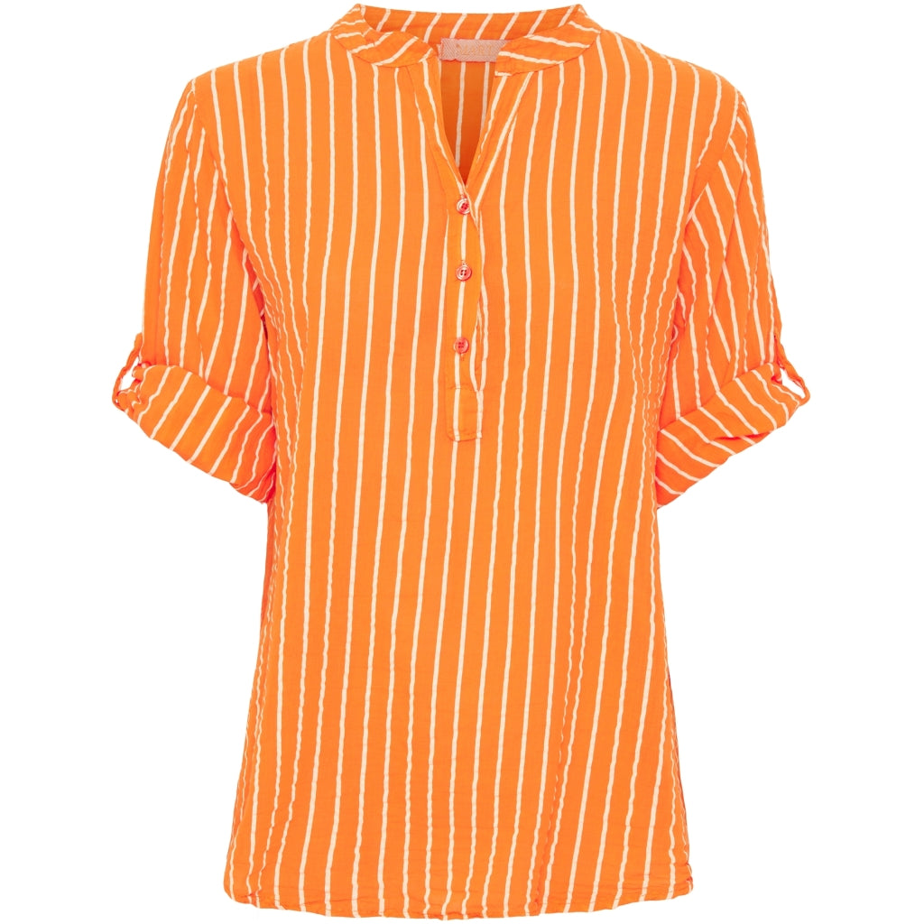 Marta Du Chateau dame skjorte 226 - Orange stripe