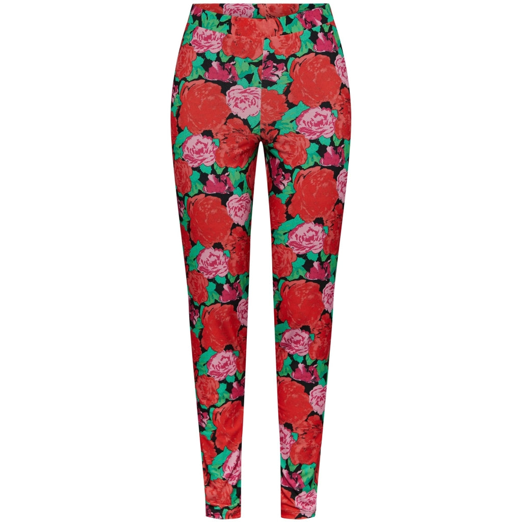 15: PIECES X DITTE ESTRUP PCSILLE HW LEGGINS NEW - Black Aop Roses