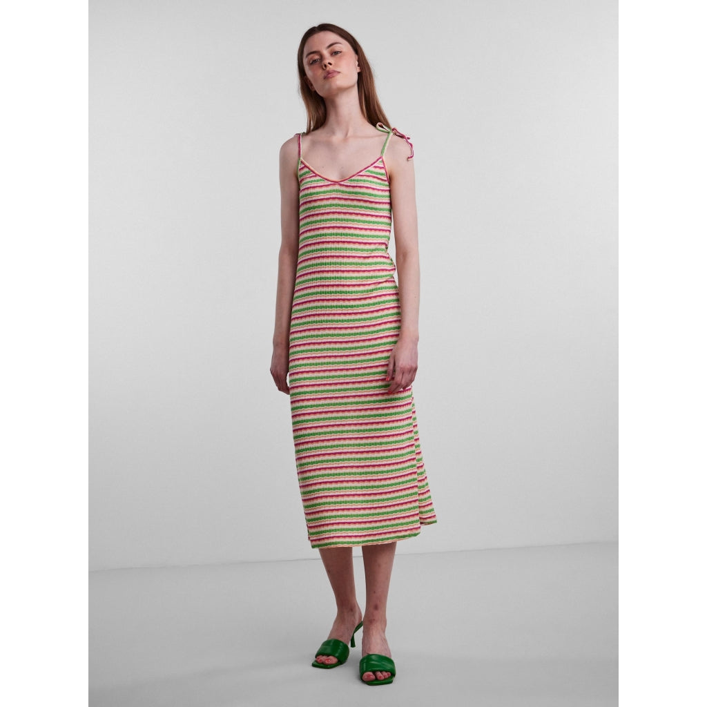 Pieces dame kjole PCSADIE – Peach Cobbler Wavey Stripe