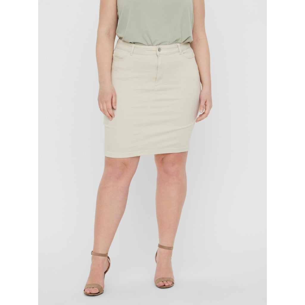 5: Vero Moda Curve PLUSSIZE dame nederdel VMGITTA - Birch