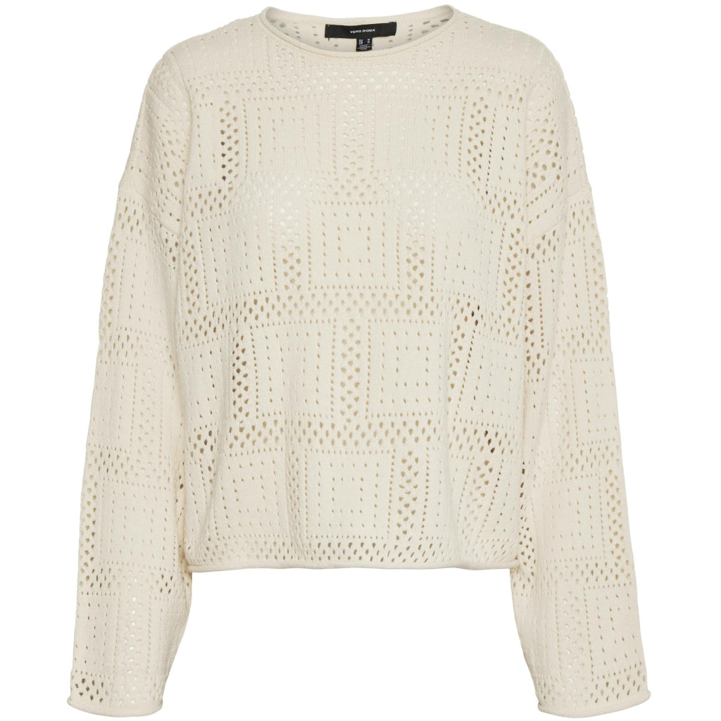 6: Vero Moda dame VMODA LS O-NECK PULLOVER - Birch