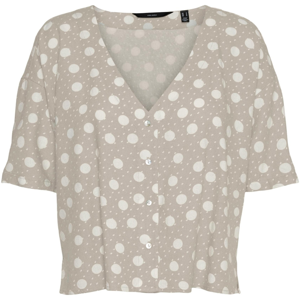 Vero Moda dame bluse VMJESMILO - Silver Lining Snow White Dots