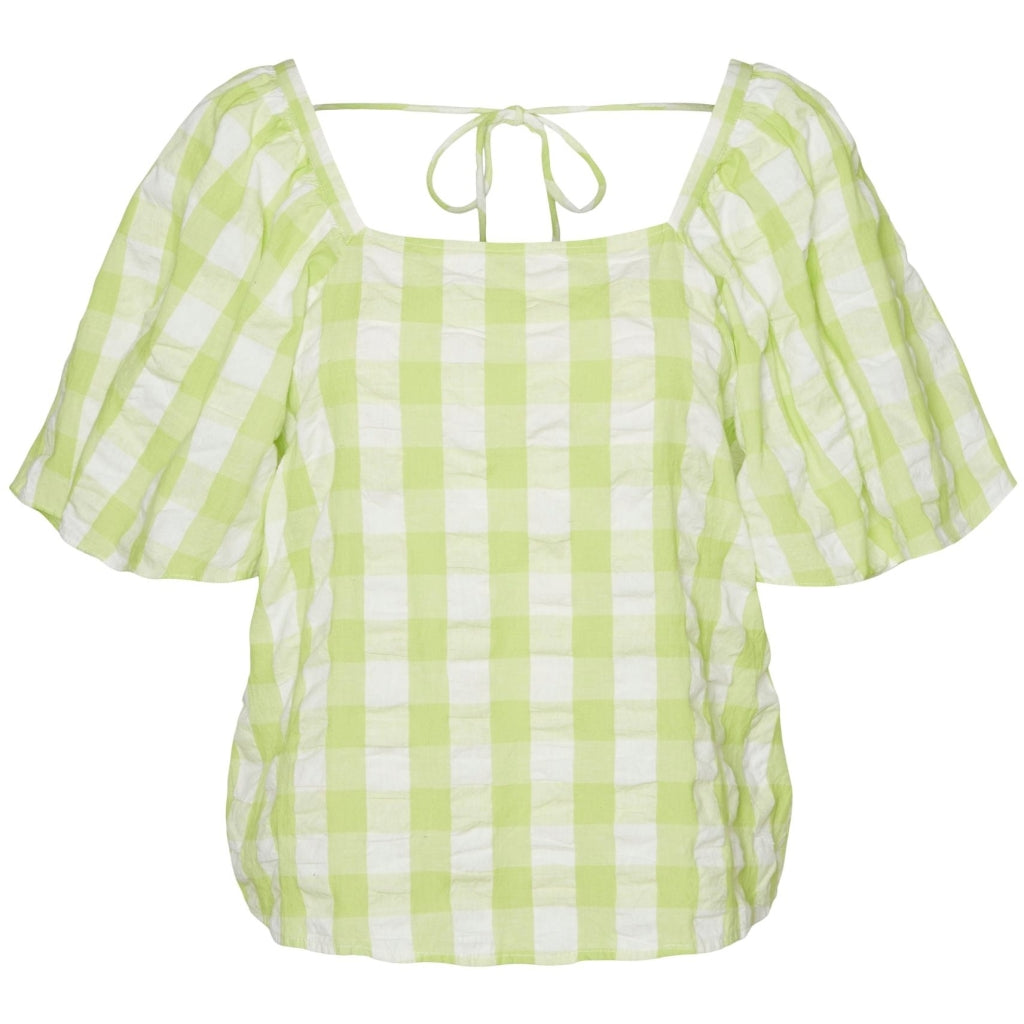 Billede af Vero Moda dame bluse VMSODY - Shadow Lime Snow White