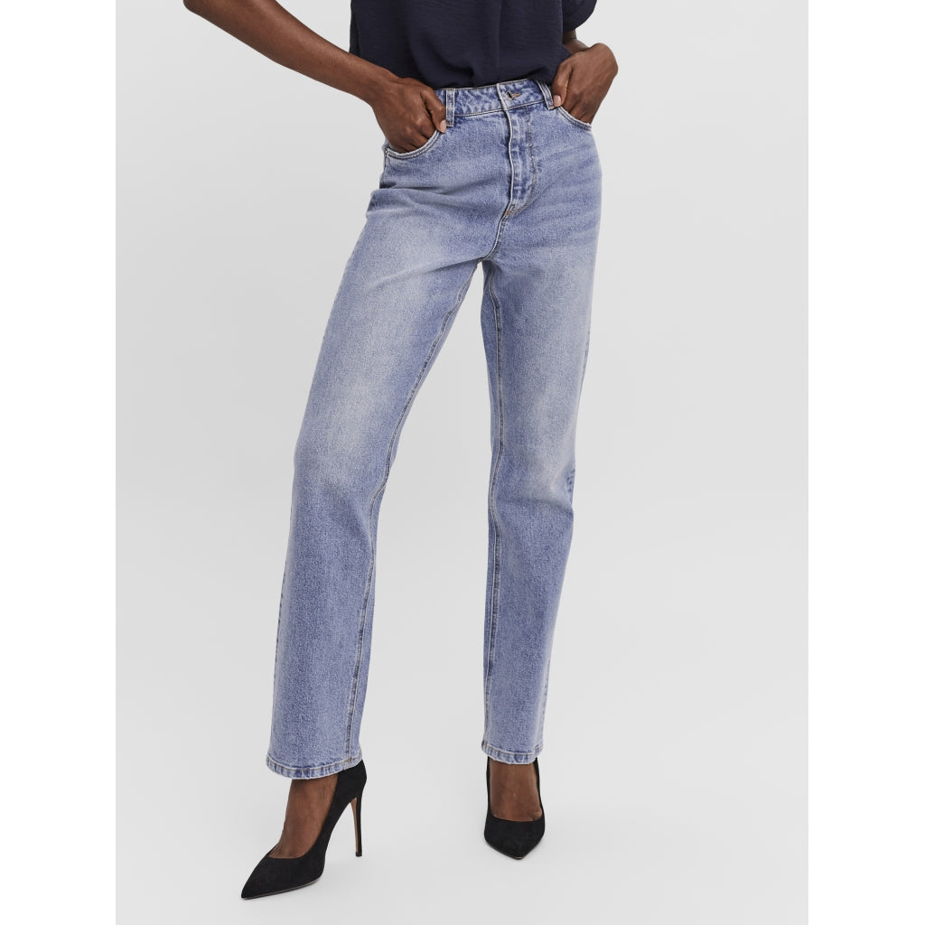#3 - Vero Moda dame jeans VMDREW - Light Blue Denim