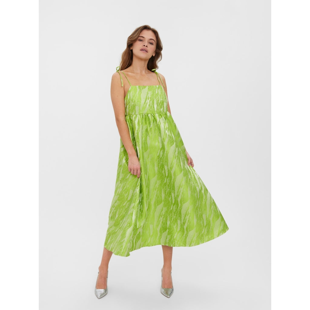 Billede af Vero Moda dame kjole VMVARIOUS - Bright Chartreuse Jacquard