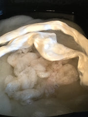 Natural fleece / fibre / fiber in slow cooker