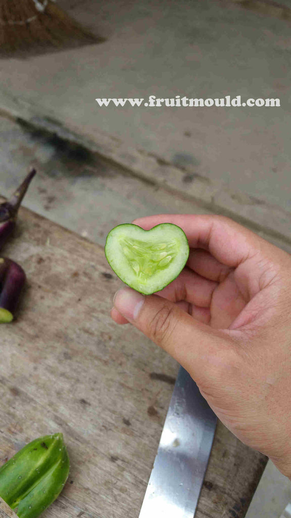 formed heart shape cucumber