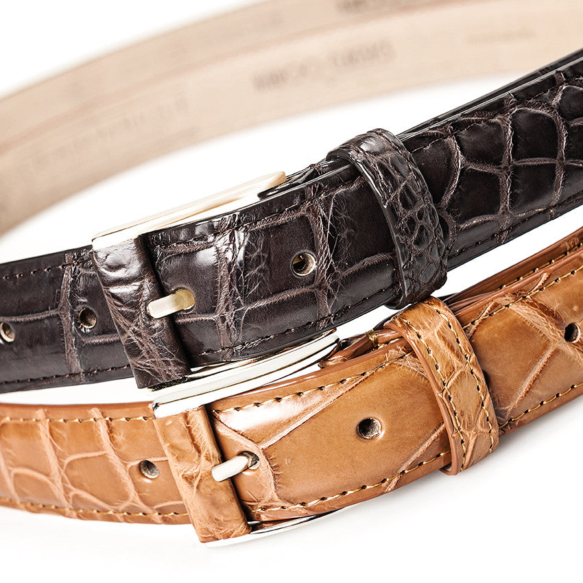 crocodile leather belt