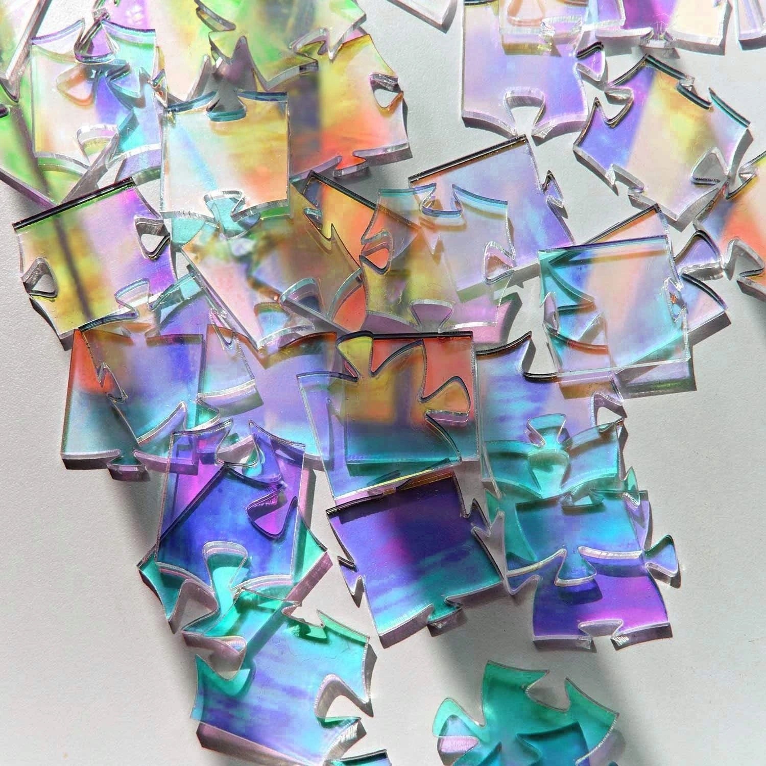 Iridescent Waves Puzzle - 49 Acrylic Pieces