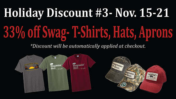 33% off chugwater chili swag nov 15-21