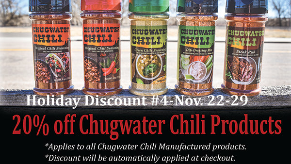 20% off signature chugwater chili products