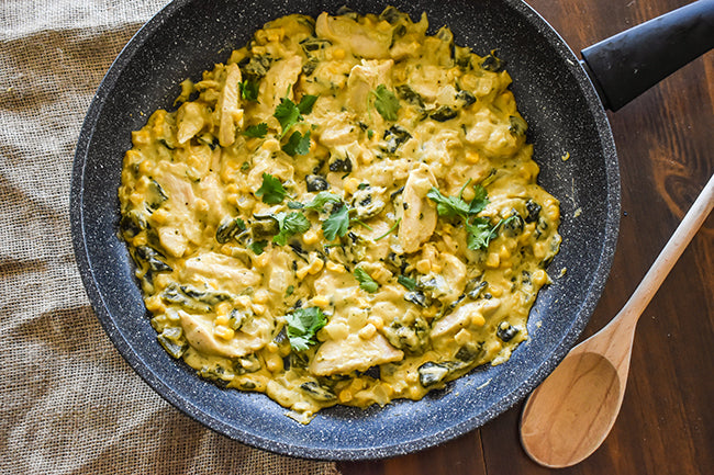 chicken in poblano cream sauce