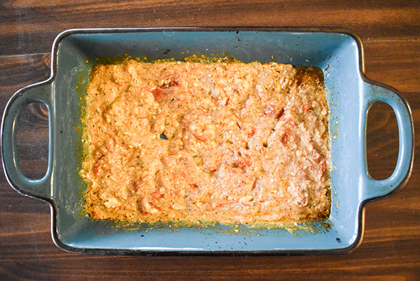 baked feta and tomatoes combined to create a pasta sauce